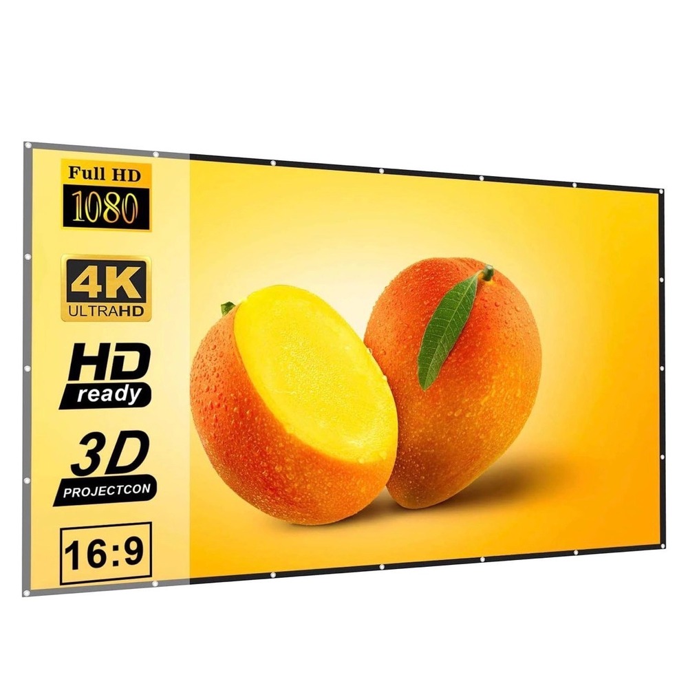 Egiant 120 inch 16:9 Portable Projector Screen‎ Wrinkle Free 4K HD Ready